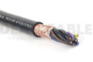 中度柔性屏蔽电缆 trvvp  4*1.0 3*0.3